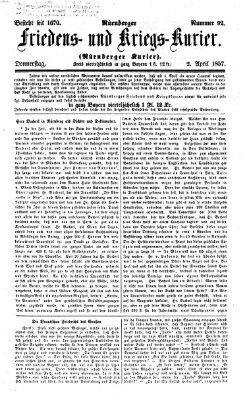 Nürnberger Friedens- und Kriegs-Kurier Donnerstag 2. April 1857