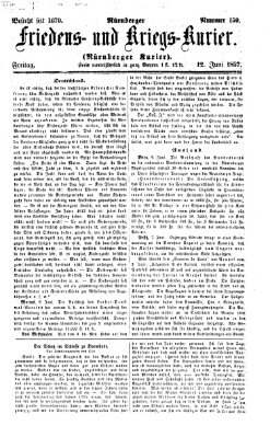 Nürnberger Friedens- und Kriegs-Kurier Freitag 12. Juni 1857