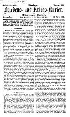 Nürnberger Friedens- und Kriegs-Kurier Donnerstag 16. Juli 1857