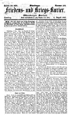 Nürnberger Friedens- und Kriegs-Kurier Dienstag 4. August 1857