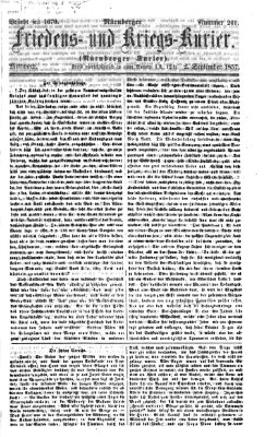 Nürnberger Friedens- und Kriegs-Kurier Mittwoch 2. September 1857