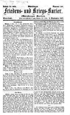 Nürnberger Friedens- und Kriegs-Kurier Samstag 5. September 1857