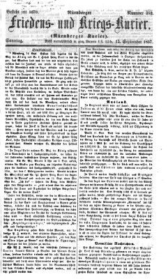 Nürnberger Friedens- und Kriegs-Kurier Sonntag 13. September 1857