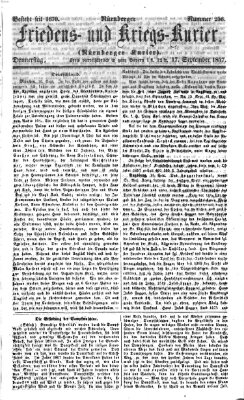 Nürnberger Friedens- und Kriegs-Kurier Donnerstag 17. September 1857