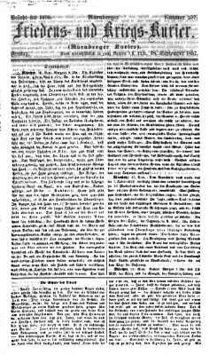 Nürnberger Friedens- und Kriegs-Kurier Freitag 18. September 1857