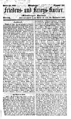 Nürnberger Friedens- und Kriegs-Kurier Mittwoch 23. September 1857