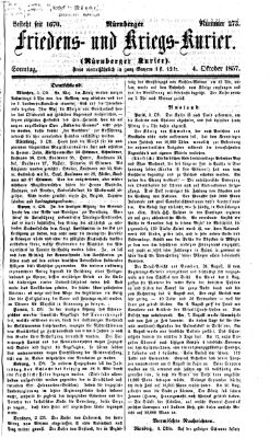 Nürnberger Friedens- und Kriegs-Kurier Sonntag 4. Oktober 1857