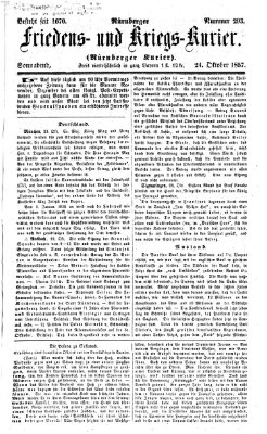 Nürnberger Friedens- und Kriegs-Kurier Samstag 24. Oktober 1857