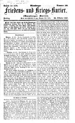 Nürnberger Friedens- und Kriegs-Kurier Freitag 30. Oktober 1857