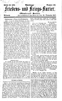 Nürnberger Friedens- und Kriegs-Kurier Mittwoch 25. November 1857