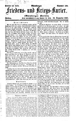 Nürnberger Friedens- und Kriegs-Kurier Freitag 18. Dezember 1857