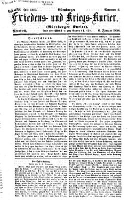 Nürnberger Friedens- und Kriegs-Kurier Mittwoch 6. Januar 1858