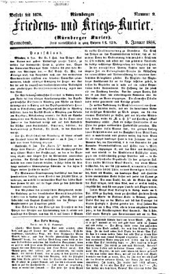 Nürnberger Friedens- und Kriegs-Kurier Samstag 9. Januar 1858