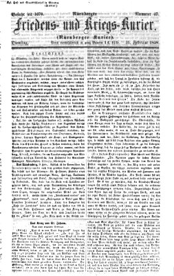 Nürnberger Friedens- und Kriegs-Kurier Dienstag 16. Februar 1858