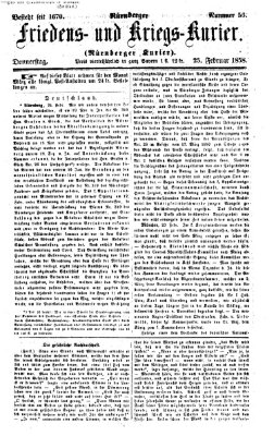Nürnberger Friedens- und Kriegs-Kurier Donnerstag 25. Februar 1858
