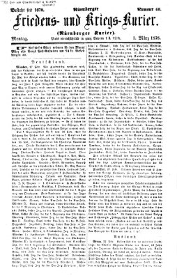 Nürnberger Friedens- und Kriegs-Kurier Montag 1. März 1858