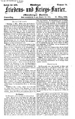 Nürnberger Friedens- und Kriegs-Kurier Donnerstag 11. März 1858