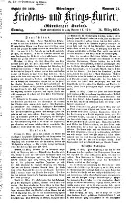 Nürnberger Friedens- und Kriegs-Kurier Sonntag 14. März 1858