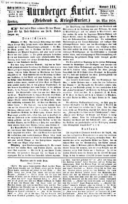 Nürnberger Kurier (Nürnberger Friedens- und Kriegs-Kurier) Freitag 28. Mai 1858