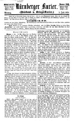 Nürnberger Kurier (Nürnberger Friedens- und Kriegs-Kurier) Montag 5. Juli 1858