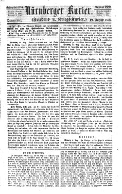 Nürnberger Kurier (Nürnberger Friedens- und Kriegs-Kurier) Donnerstag 12. August 1858