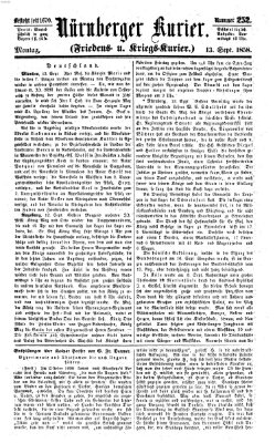 Nürnberger Kurier (Nürnberger Friedens- und Kriegs-Kurier) Montag 13. September 1858
