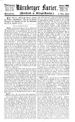 Nürnberger Kurier (Nürnberger Friedens- und Kriegs-Kurier) Samstag 6. November 1858
