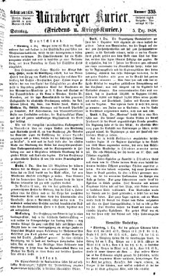 Nürnberger Kurier (Nürnberger Friedens- und Kriegs-Kurier) Sonntag 5. Dezember 1858