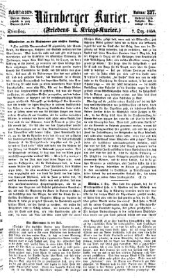 Nürnberger Kurier (Nürnberger Friedens- und Kriegs-Kurier) Dienstag 7. Dezember 1858