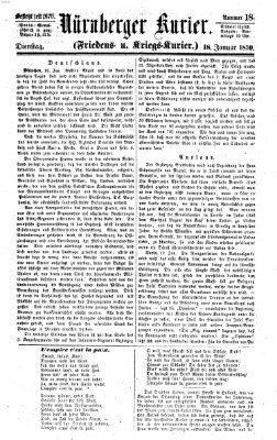 Nürnberger Kurier (Nürnberger Friedens- und Kriegs-Kurier) Dienstag 18. Januar 1859