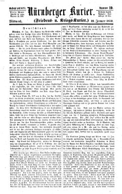 Nürnberger Kurier (Nürnberger Friedens- und Kriegs-Kurier) Mittwoch 19. Januar 1859