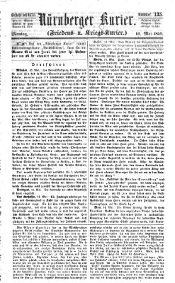 Nürnberger Kurier (Nürnberger Friedens- und Kriegs-Kurier) Montag 16. Mai 1859