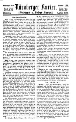 Nürnberger Kurier (Nürnberger Friedens- und Kriegs-Kurier) Sonntag 5. Juni 1859