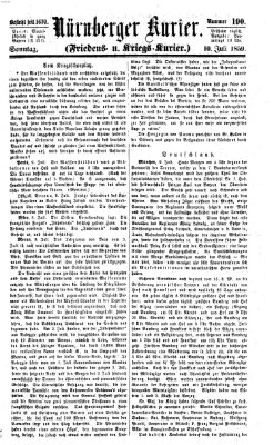 Nürnberger Kurier (Nürnberger Friedens- und Kriegs-Kurier) Sonntag 10. Juli 1859