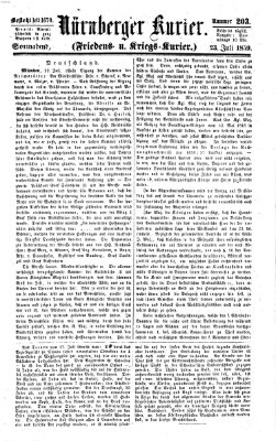 Nürnberger Kurier (Nürnberger Friedens- und Kriegs-Kurier) Samstag 23. Juli 1859