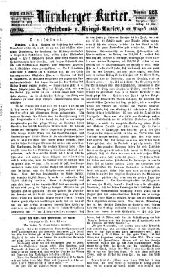 Nürnberger Kurier (Nürnberger Friedens- und Kriegs-Kurier) Freitag 12. August 1859