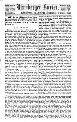Nürnberger Kurier (Nürnberger Friedens- und Kriegs-Kurier) Donnerstag 6. Oktober 1859