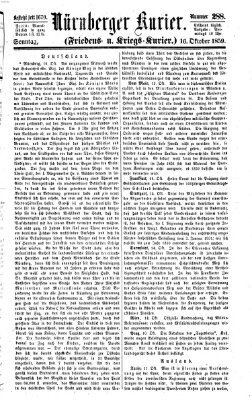 Nürnberger Kurier (Nürnberger Friedens- und Kriegs-Kurier) Sonntag 16. Oktober 1859