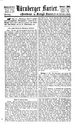 Nürnberger Kurier (Nürnberger Friedens- und Kriegs-Kurier) Freitag 28. Oktober 1859