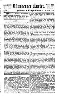 Nürnberger Kurier (Nürnberger Friedens- und Kriegs-Kurier) Freitag 11. November 1859