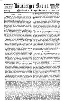 Nürnberger Kurier (Nürnberger Friedens- und Kriegs-Kurier) Montag 21. November 1859