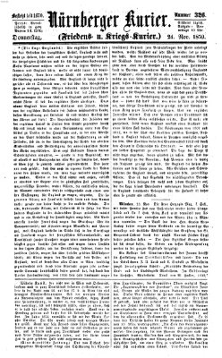 Nürnberger Kurier (Nürnberger Friedens- und Kriegs-Kurier) Donnerstag 24. November 1859