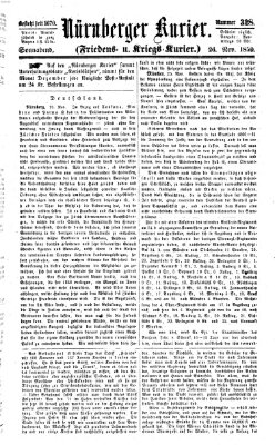 Nürnberger Kurier (Nürnberger Friedens- und Kriegs-Kurier) Samstag 26. November 1859