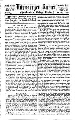 Nürnberger Kurier (Nürnberger Friedens- und Kriegs-Kurier) Montag 12. Dezember 1859
