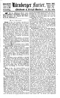 Nürnberger Kurier (Nürnberger Friedens- und Kriegs-Kurier) Donnerstag 15. Dezember 1859