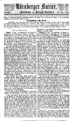 Nürnberger Kurier (Nürnberger Friedens- und Kriegs-Kurier) Dienstag 27. Dezember 1859