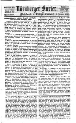 Nürnberger Kurier (Nürnberger Friedens- und Kriegs-Kurier) Samstag 7. Januar 1860