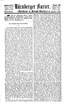 Nürnberger Kurier (Nürnberger Friedens- und Kriegs-Kurier) Samstag 28. Januar 1860