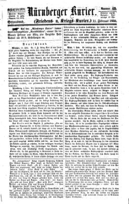 Nürnberger Kurier (Nürnberger Friedens- und Kriegs-Kurier) Samstag 11. Februar 1860