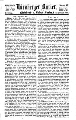 Nürnberger Kurier (Nürnberger Friedens- und Kriegs-Kurier) Sonntag 12. Februar 1860